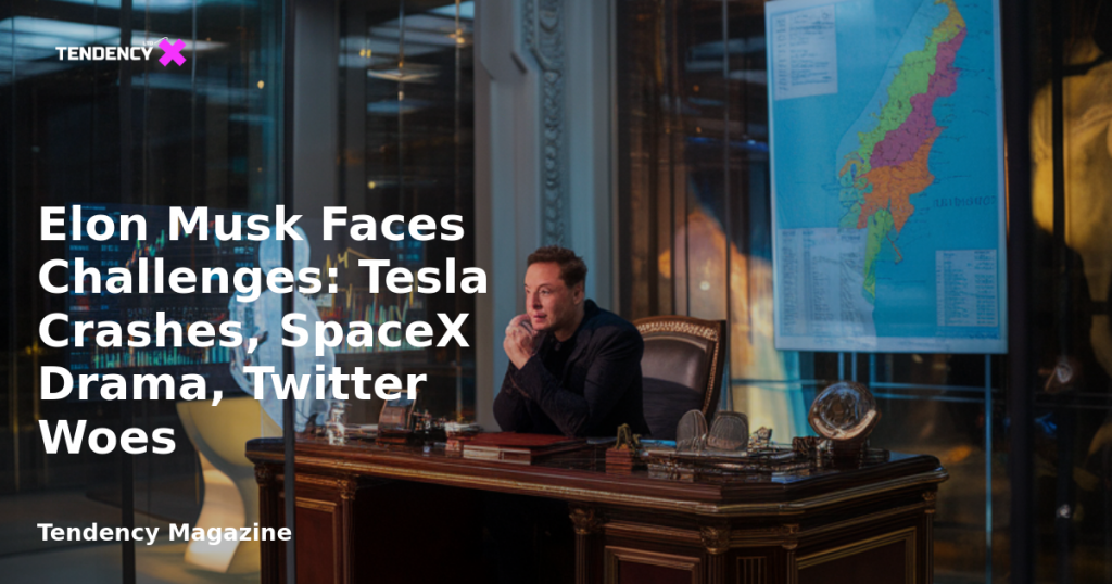 banner Elon Musk Faces Challenges: Tesla Crashes, SpaceX Drama, Twitter Woes