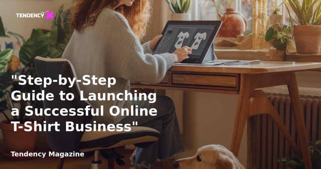 banner "Step-by-Step Guide to Launching a Successful Online T-Shirt Business"
