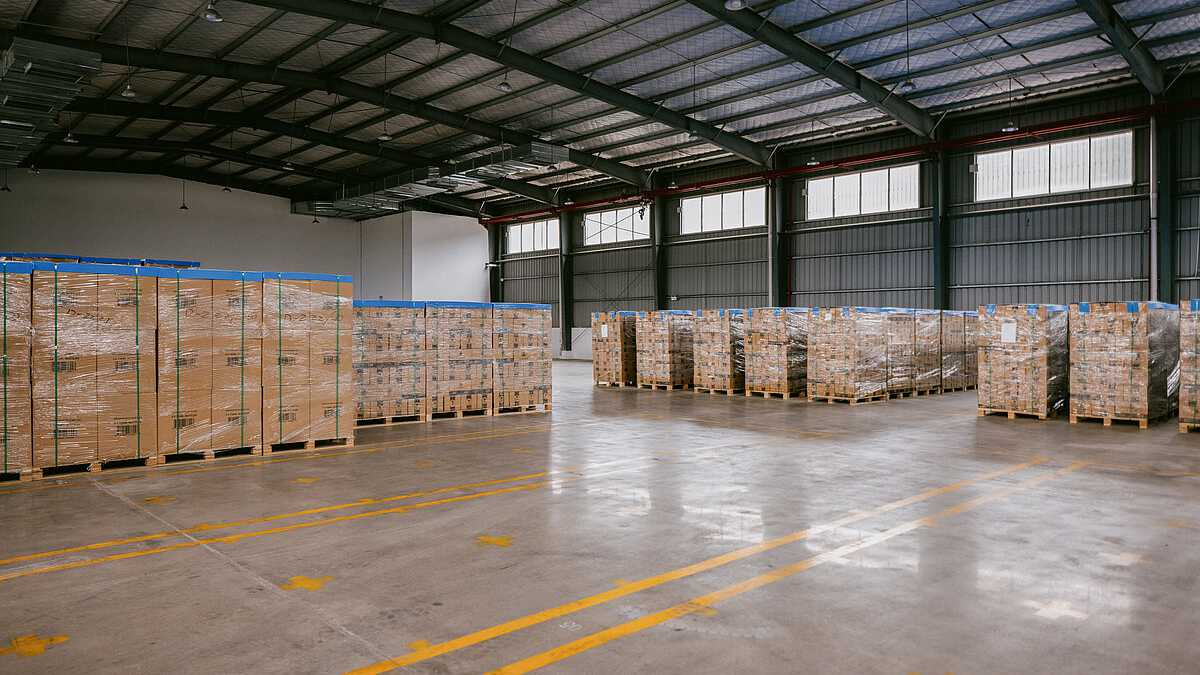Goods stored before shipping