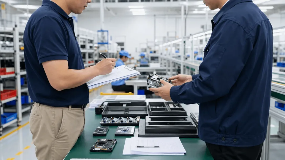 Product quality inspection on an electronics production line